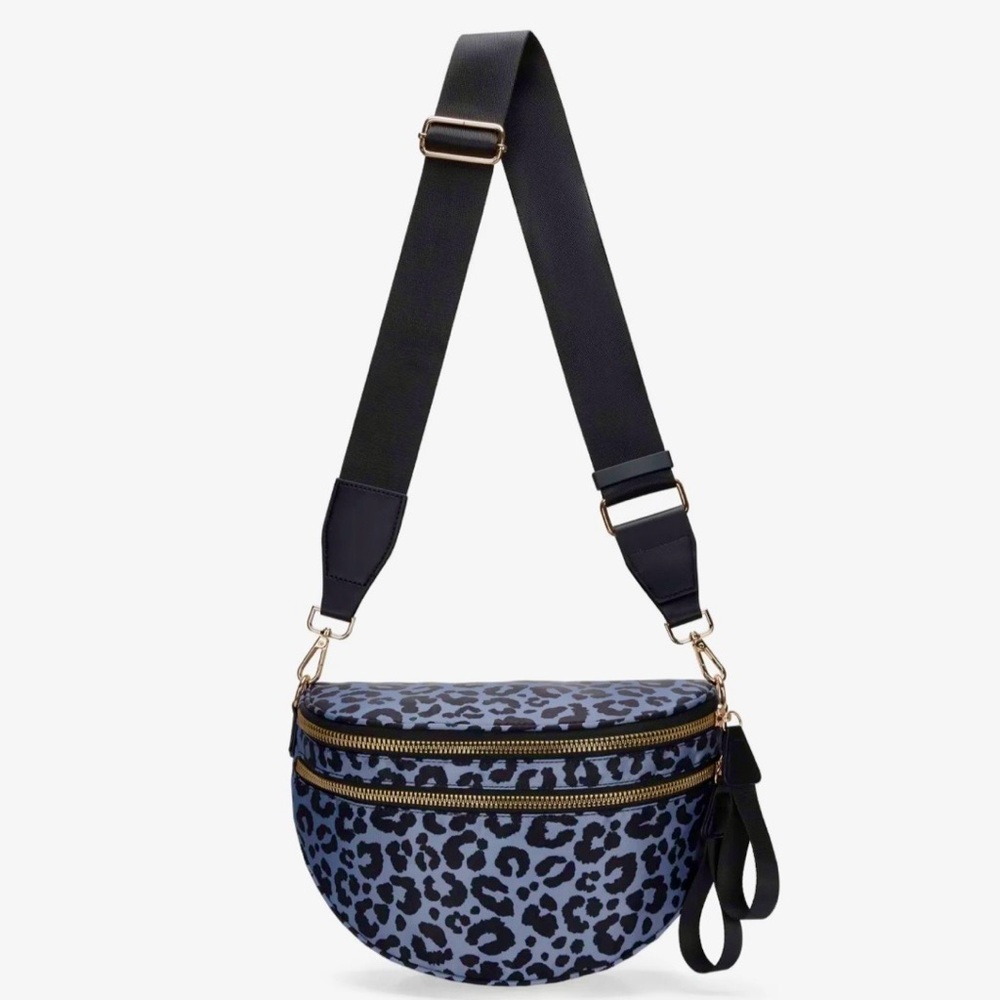 Paulina Black Leopard Bum bag Crossbody Brand New with tags